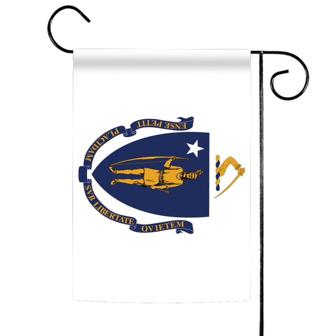 Toland Home Garden Blue and Yellow Massachusetts State Outdoor Garden Flag 18" x 12.5"